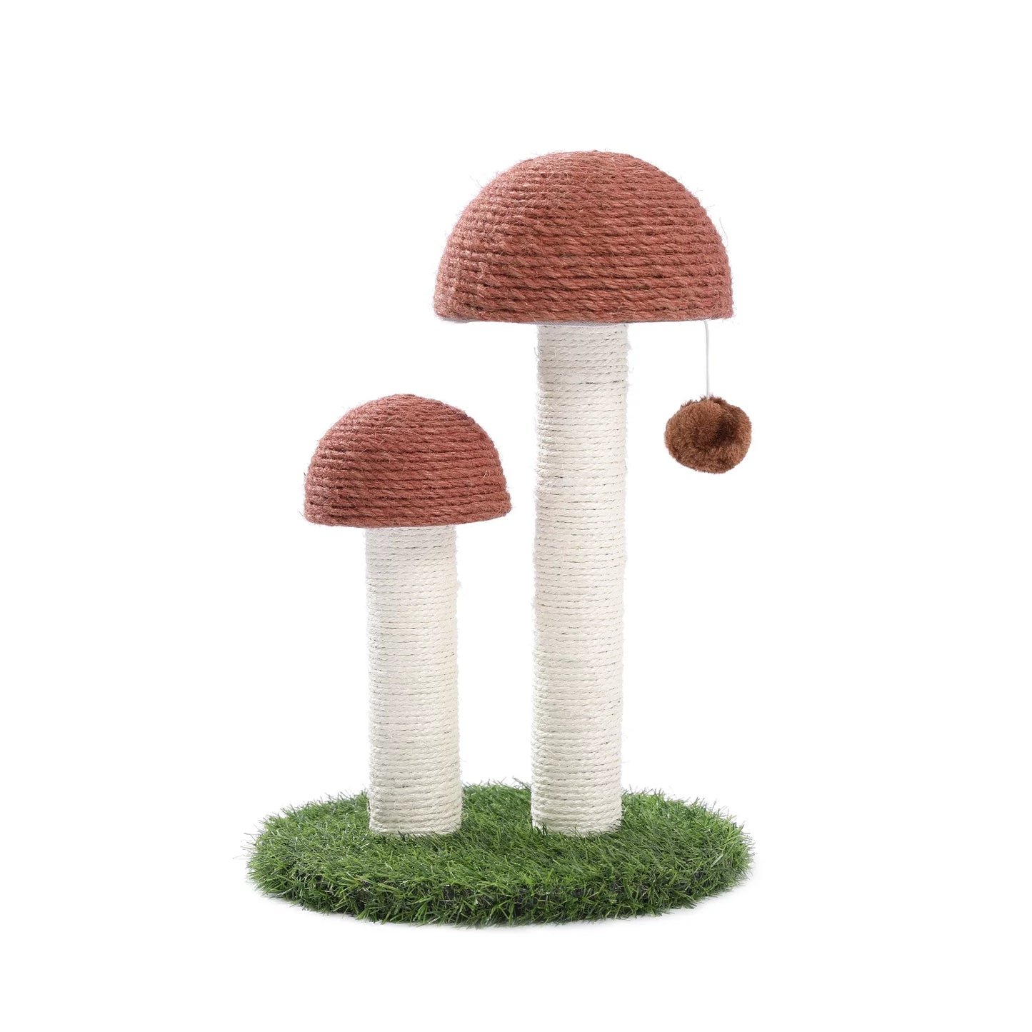2 Mushroom 19" Cat Scratching Post for Kittens and Small Cats