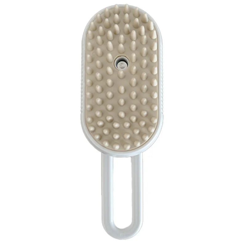 Steam Massage Brush for Cats and Dogs with One-Button Spray, Folding and Rotatable Design for Hair Removal and Bathing
