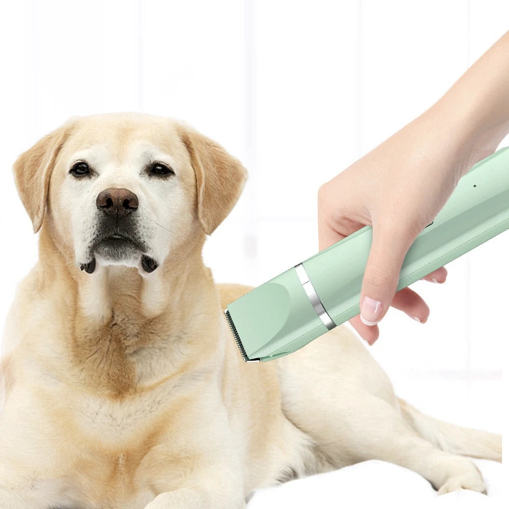 UBBT 4-in-1 Professional Pet Electric Hair Clipper with Four Blades, Grooming Trimmer, and Nail Grinder for Dogs and Cats