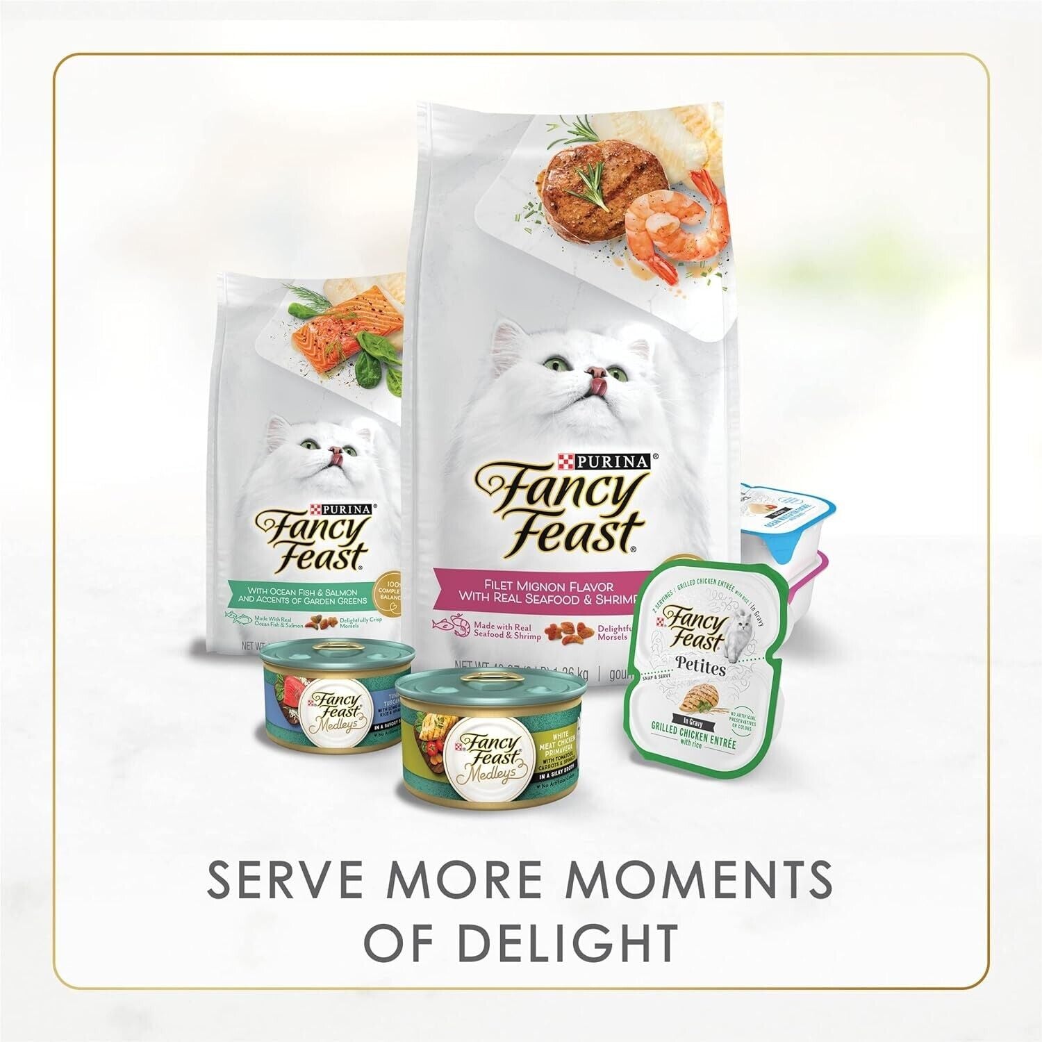 Purina Fancy Feast Variety Pack Seafood Tuna Salmon Wet Cat Food 3Oz 30 Cans