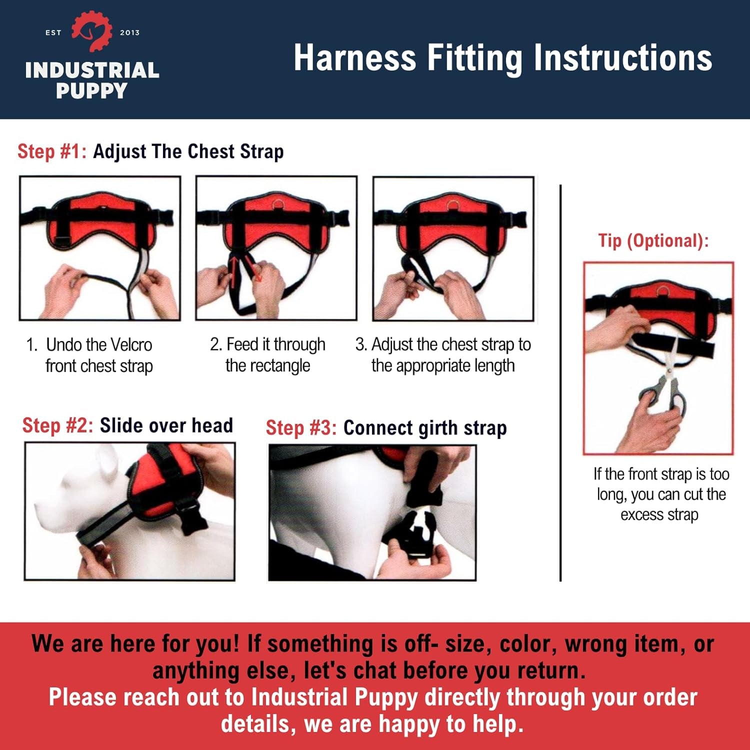 Small Dog Reflective Emotional Support Vest Harness with Matching Leash Set