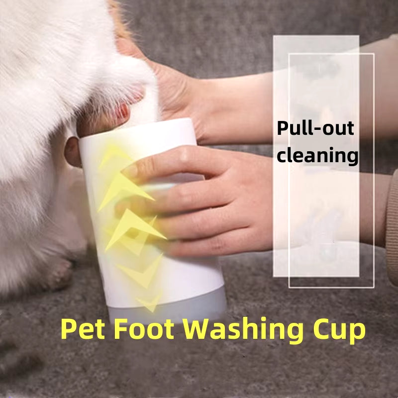 Pet Foot Washer Cup - Silicone Soft Cleaning Bucket for Cats and Dogs, Manual Paw Cleaner for Quick Foot Washing