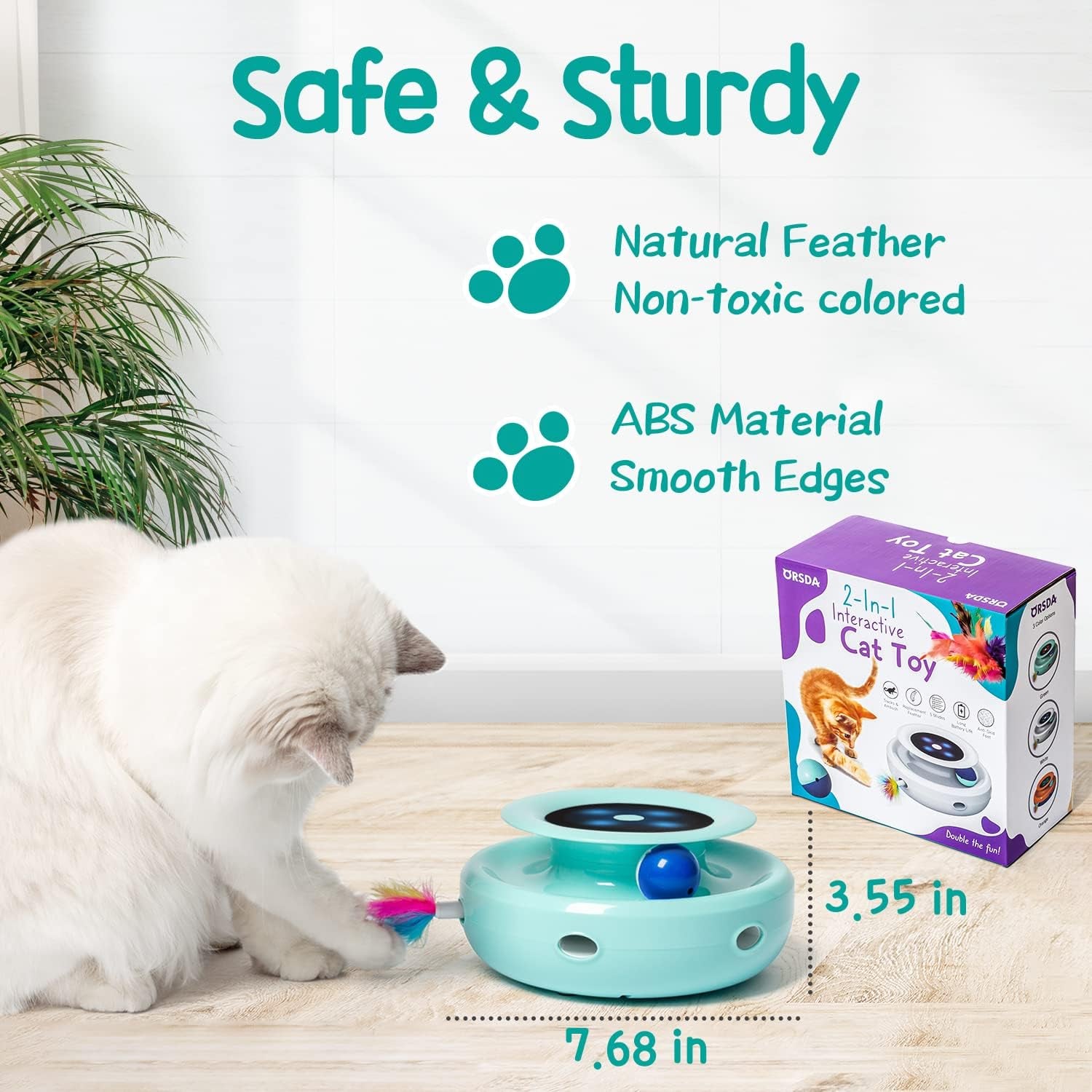  2-In-1 Interactive Cat Toys for Indoor Cats
